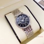 Best Copy Piaget Ladies Quartz Watches - Stainless Steel Black Face 36mm
